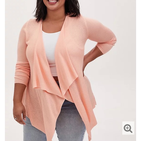 torrid Sweaters - Torrid 6 NWOT peach multi stitch sweater